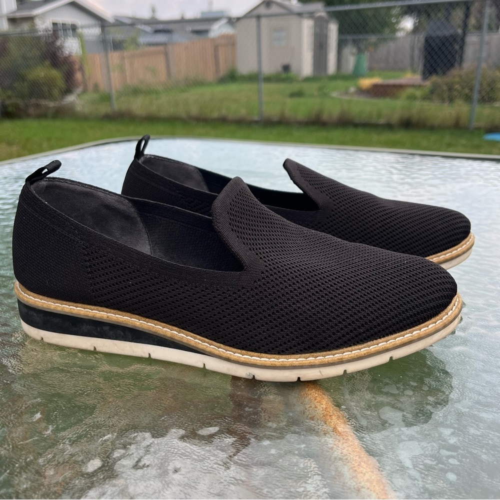 Kelly & Katie Black Aerin Stretch Slip On Sport Loafer Walking Casual Shoe